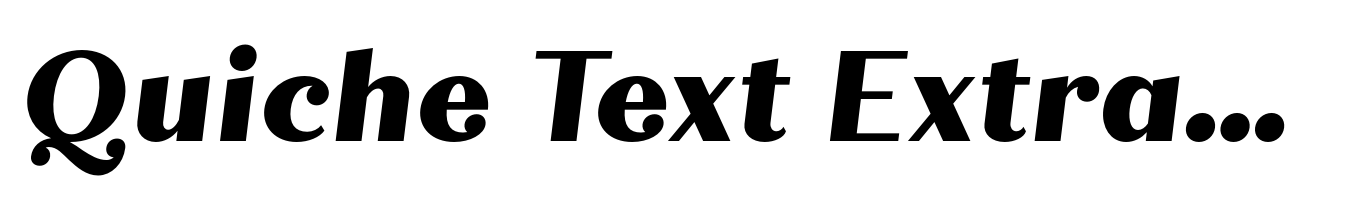 Quiche Text Extra Bold Italic